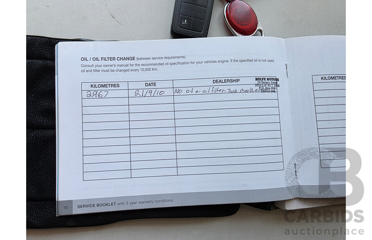 7/2010 Volvo XC60 D5 2.4 DZ MY10 4d Wagon White Turbo Diesel 2.4L