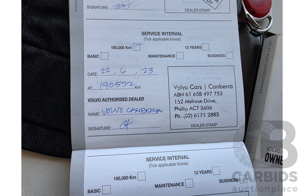 7/2010 Volvo XC60 D5 2.4 DZ MY10 4d Wagon White Turbo Diesel 2.4L