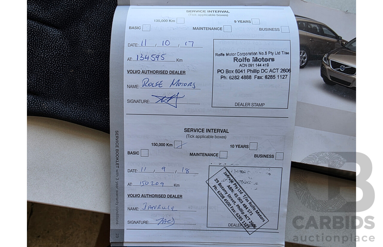 7/2010 Volvo XC60 D5 2.4 DZ MY10 4d Wagon White Turbo Diesel 2.4L