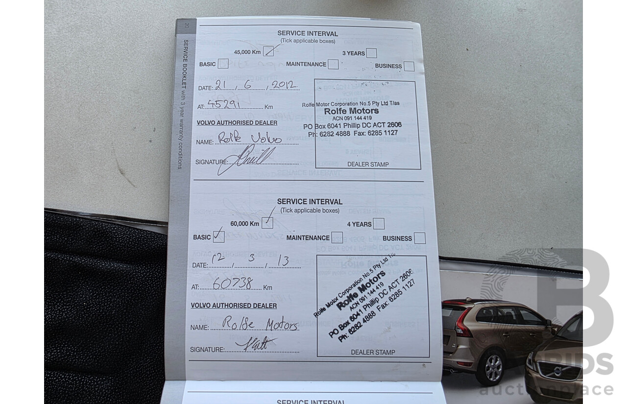 7/2010 Volvo XC60 D5 2.4 DZ MY10 4d Wagon White Turbo Diesel 2.4L