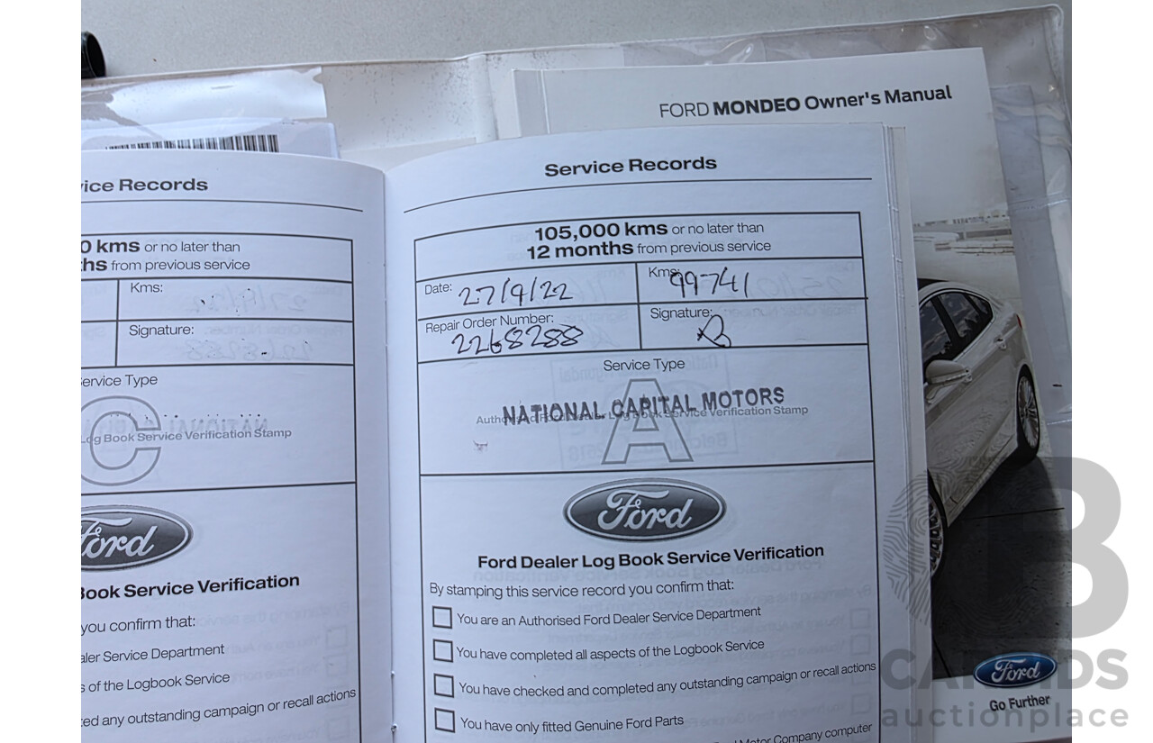 08/2016 Ford Mondeo Ambiente TDCi MD 4D Wagon Frozen White Turbo Diesel 2.0L