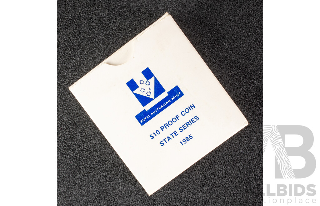 Australian RAM 1985 Silver Proof Ten Dollar Coin, State Series, Victoria