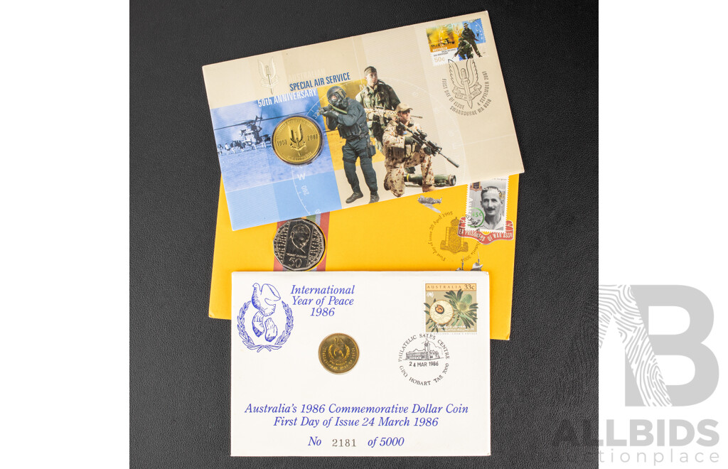 1986,1995,2007 coins and stamps.