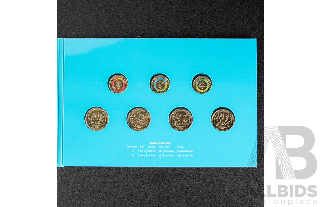 Australian 2018 Seven UNC Coin Set, Commonweaslth Games