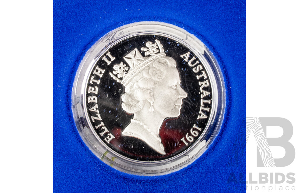 Australian RAM 1991 Ten Dollar Silver Proof Coin, Jabiru.