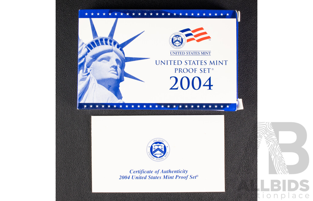 USA 2004 Mint PROOF Set. Eleven Copper- Nickel Coins