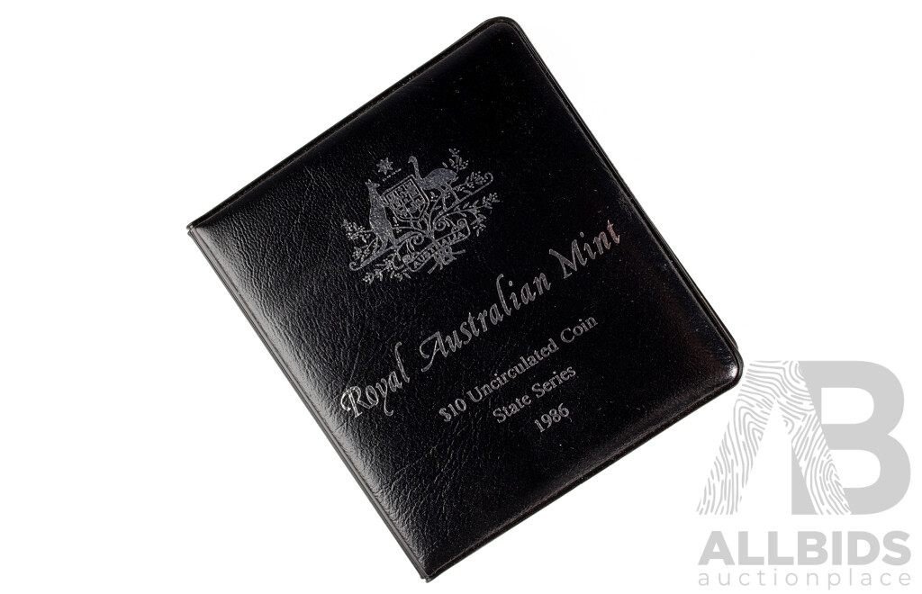 Australian RAM 1986 RAM Silver Ten Dollar Coin, State Series, South Australia 