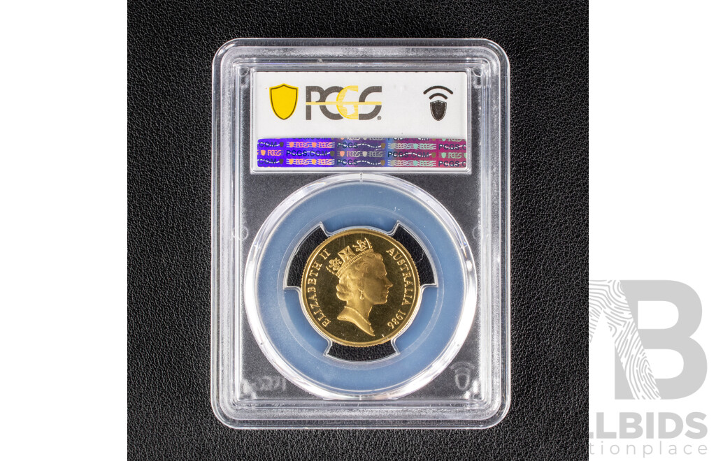 Australian RAM 1986 One Dollar Coin, Year of Peace, PCGS PR68 PROOF.