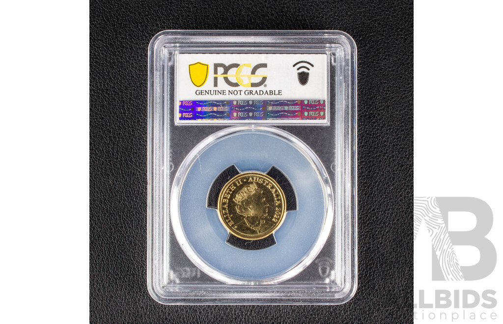 Australian 2022 Australian Two Dollar Coin Honey Bee, PCGS UNC scratch.