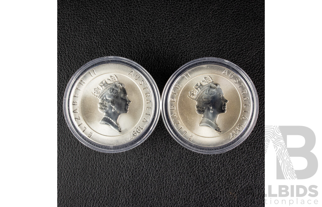 Two Australian 1997 Australian Proof Ten Dollars, Coins of the Harbour City Proof. 