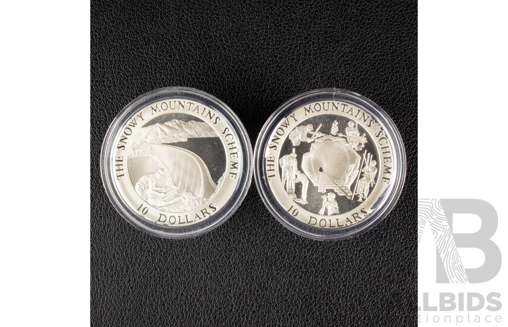 Australian RAM 1999 Ten Dollar Silver Proof Coin Set, Coins of The Snowy Mountains 