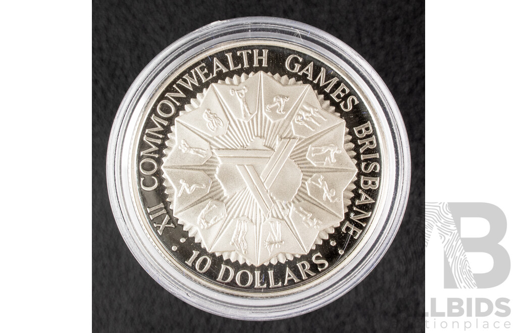 Australian RAM 1982 Proof Silver Ten Dollar Coin, Brisbane Commonwealth Games