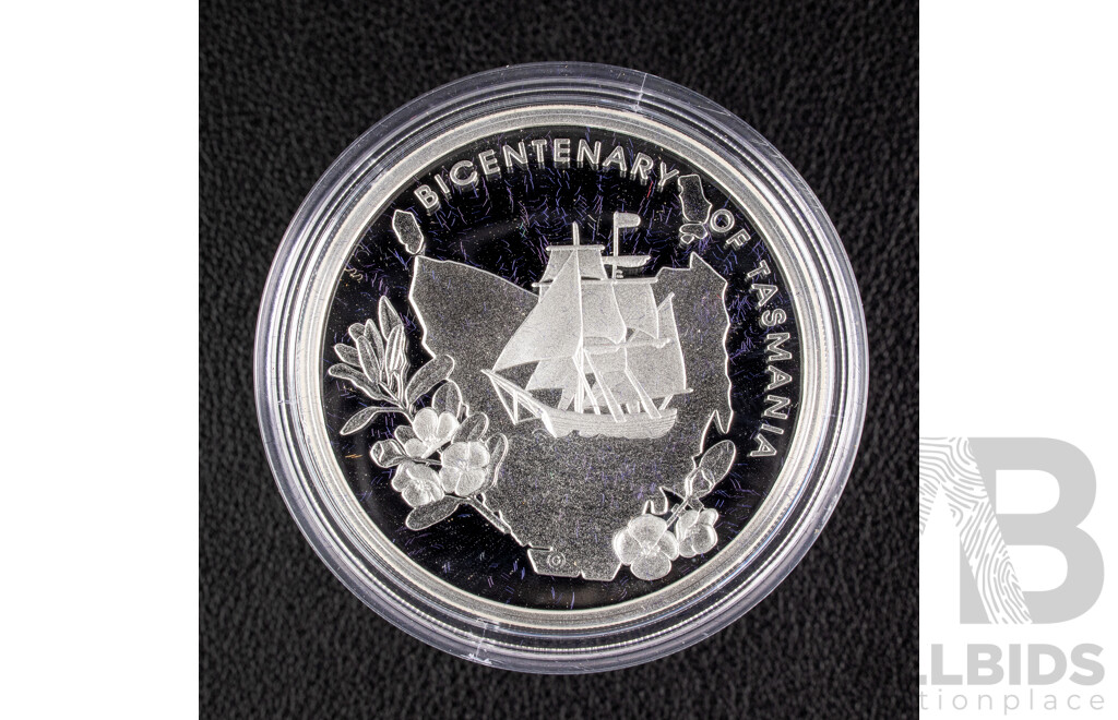 Australian RAM 2004 Five Dollar Silver Proof coin, Bicentenary Tasmania 