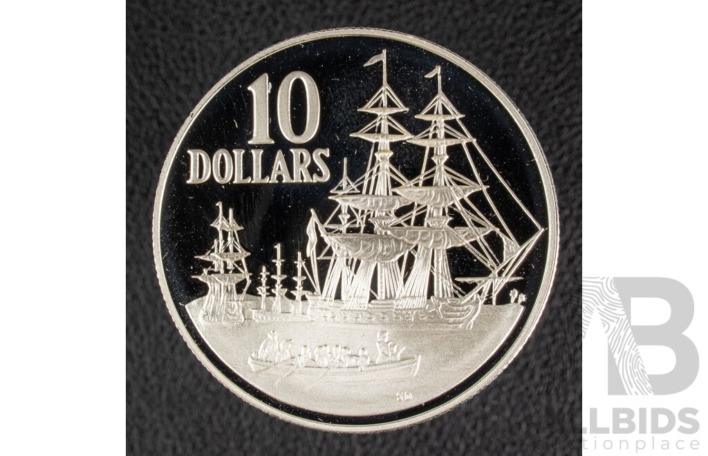 Australian 1988 Silver Ten Dollar Proof Coin, Bicentennial 
