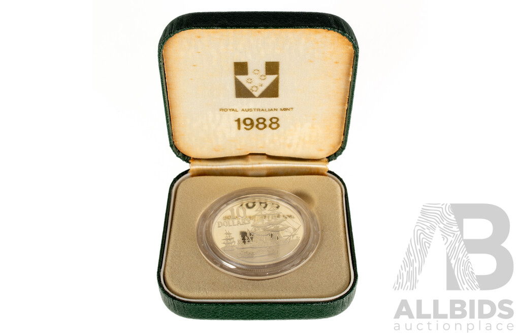 Australian 1988 Silver Ten Dollar Proof Coin, Bicentennial 