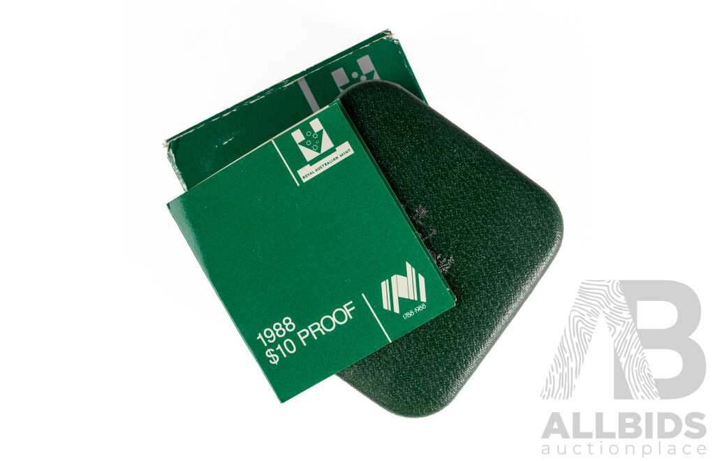 Australian 1988 Silver Ten Dollar Proof Coin, Bicentennial 