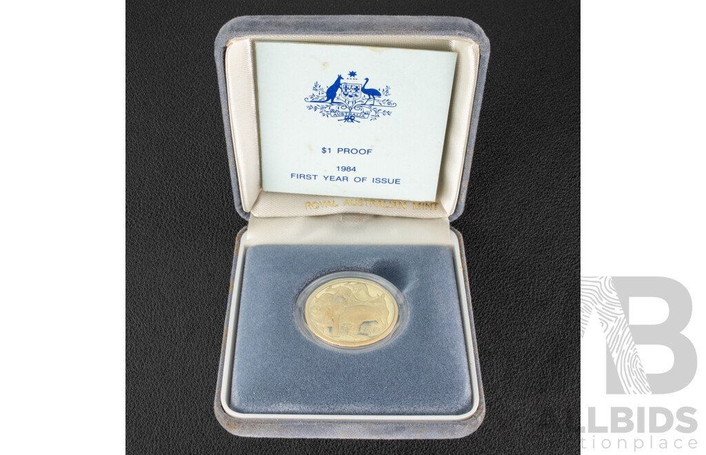 Australian 1984 Proof One Dollar Coin, First Year Issue