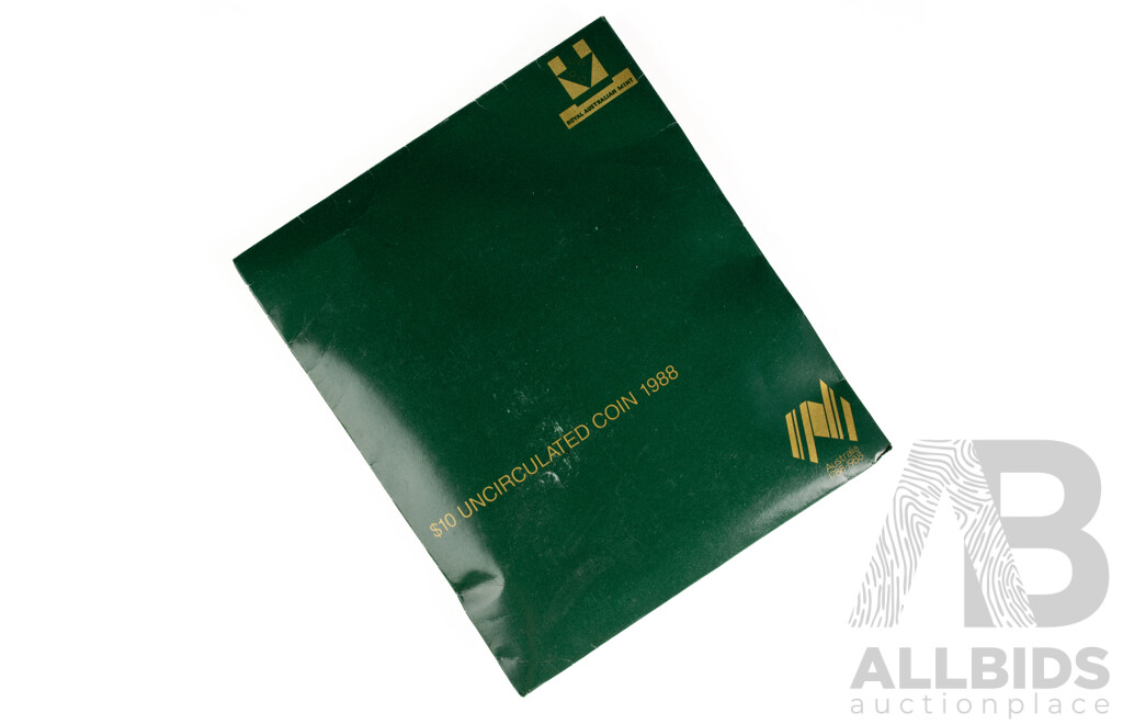 Australian RAM 1988 Silver Ten Dollar coin, Bicentennial