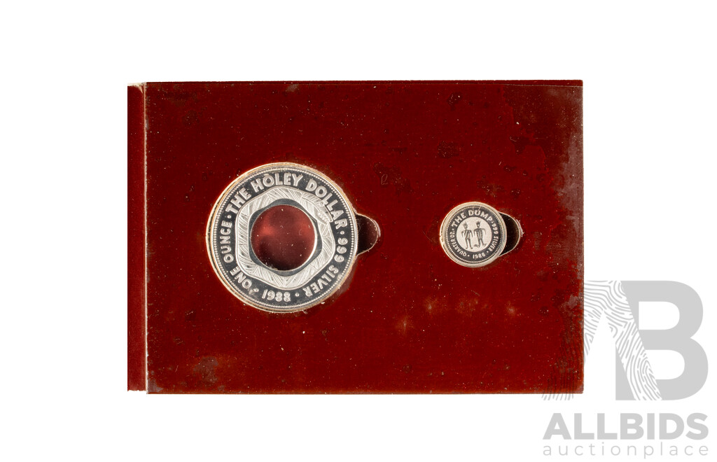 Australian Perth Mint 1988 Silver Holey Dollar and Dump