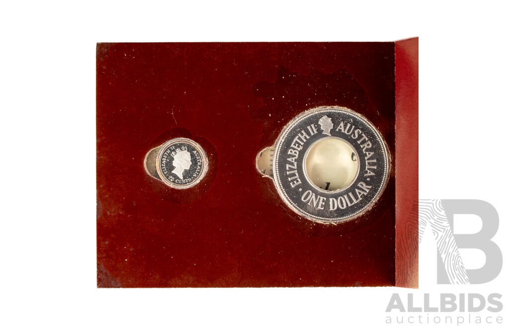 Australian Perth Mint 1988 Silver Holey Dollar and Dump