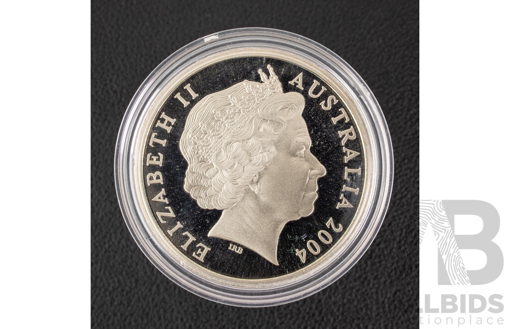 Australian 2004 Gold Plated Five Dollar Coin, AFL 130 years on 