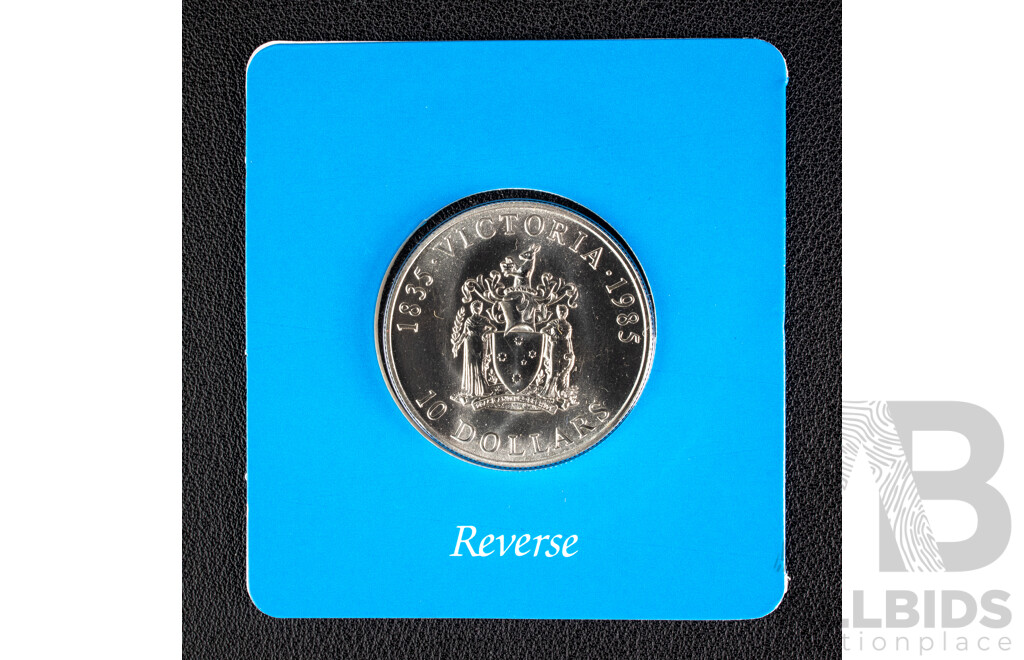 Australian RAM 1985 Silver Ten Dollar Coin, State Series, Victoria.