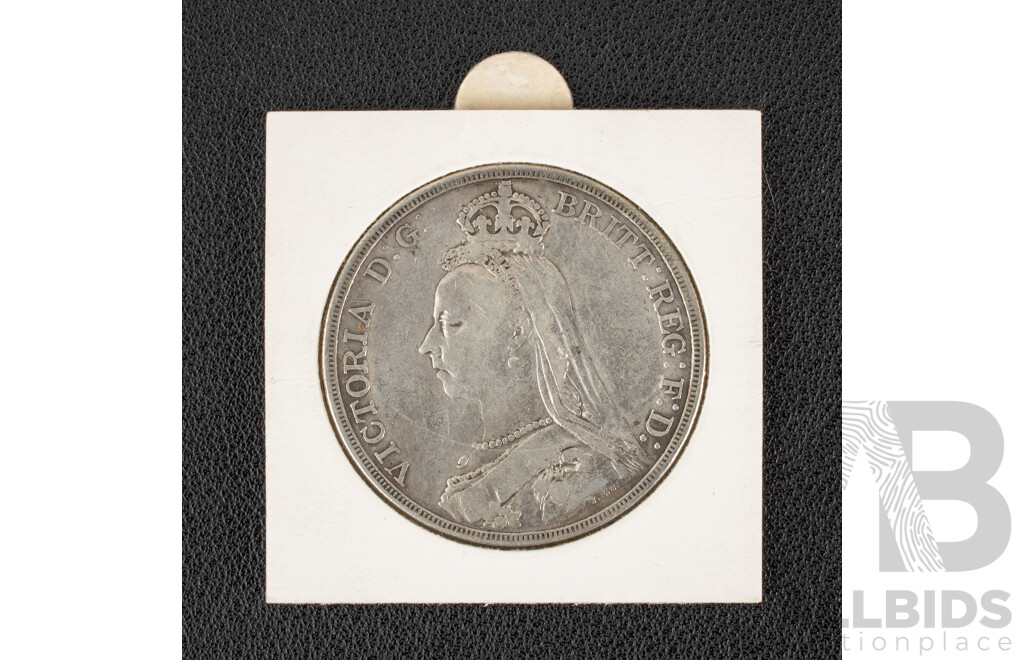 United Kingdom 1889 Queen Victoria Silver Crown .925