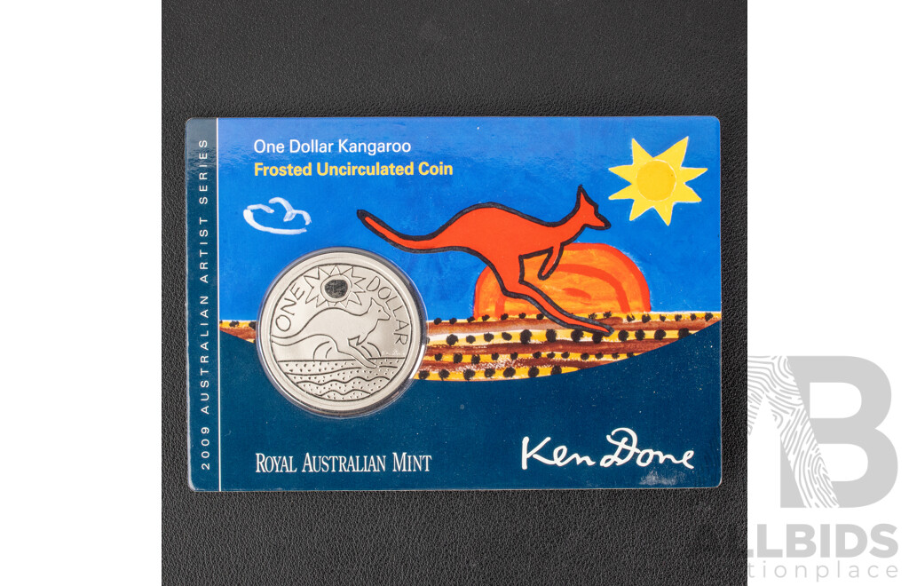 Australian 2009 Frosted One Dollar Coin Ken Done