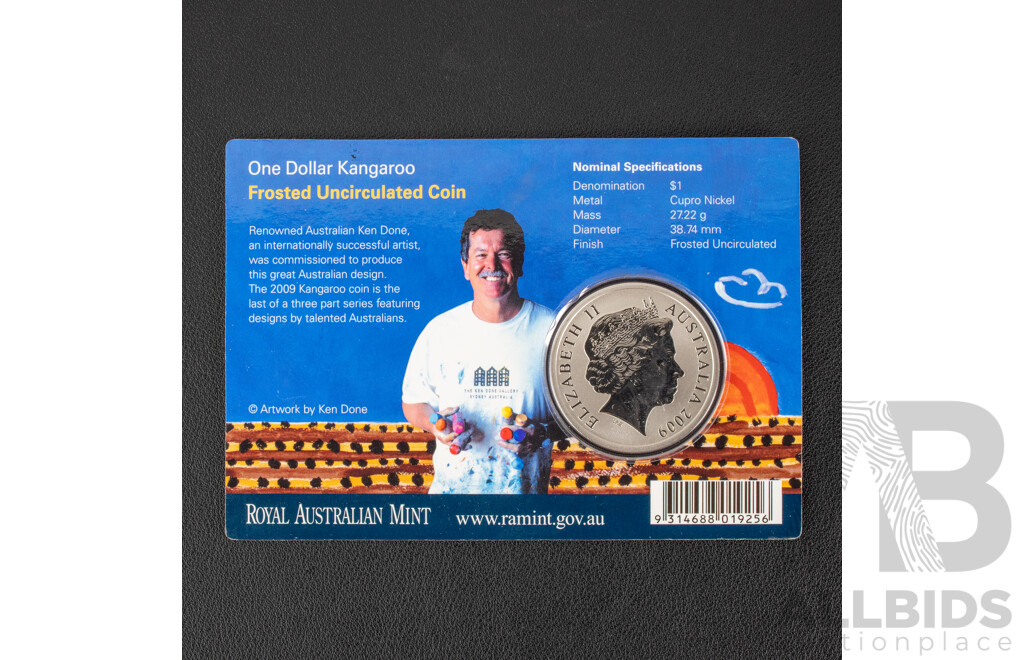 Australian 2009 Frosted One Dollar Coin Ken Done