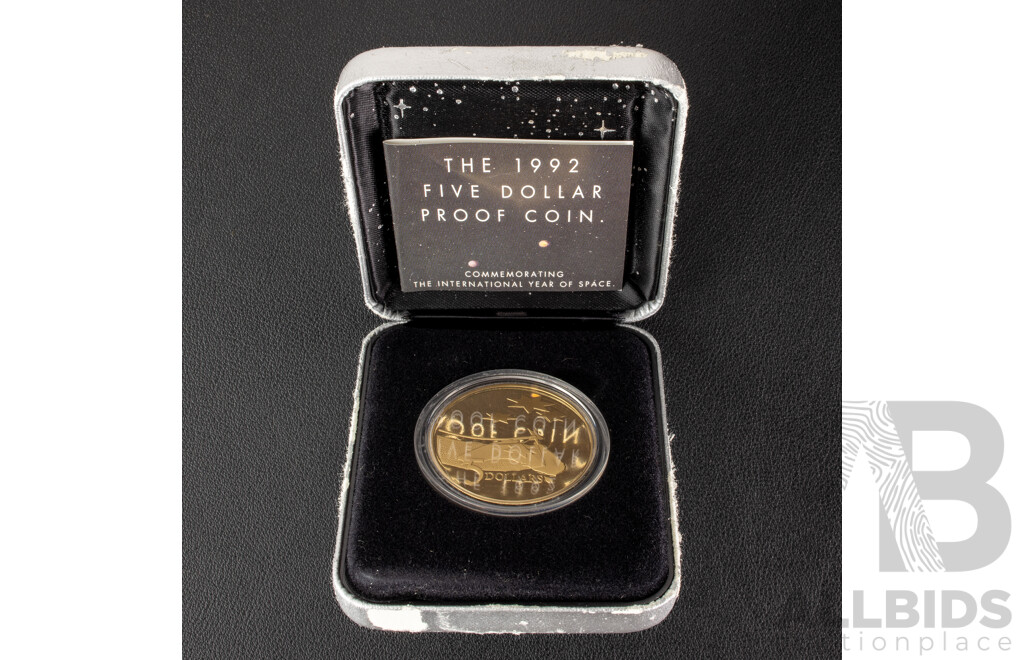 Australian 1992 Five Dollar Proof Coin, Year of Space