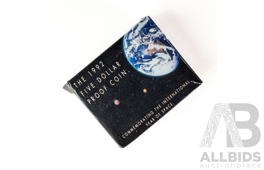 Australian 1992 Five Dollar Proof Coin, Year of Space