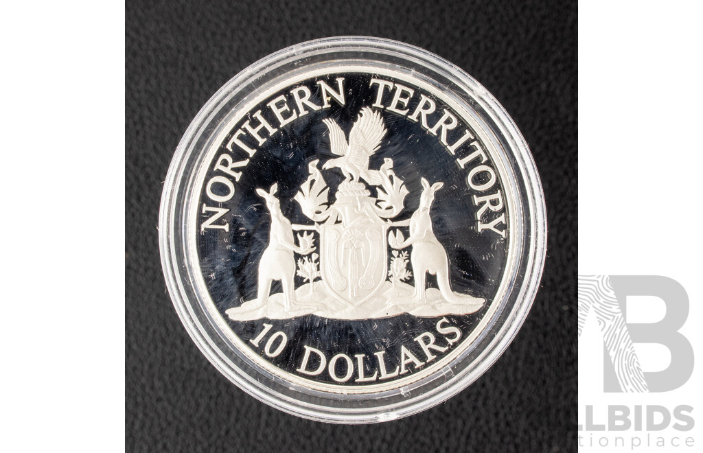Australian RAM 1992 Ten Dollar Silver Proof Coin, Northern Territory.