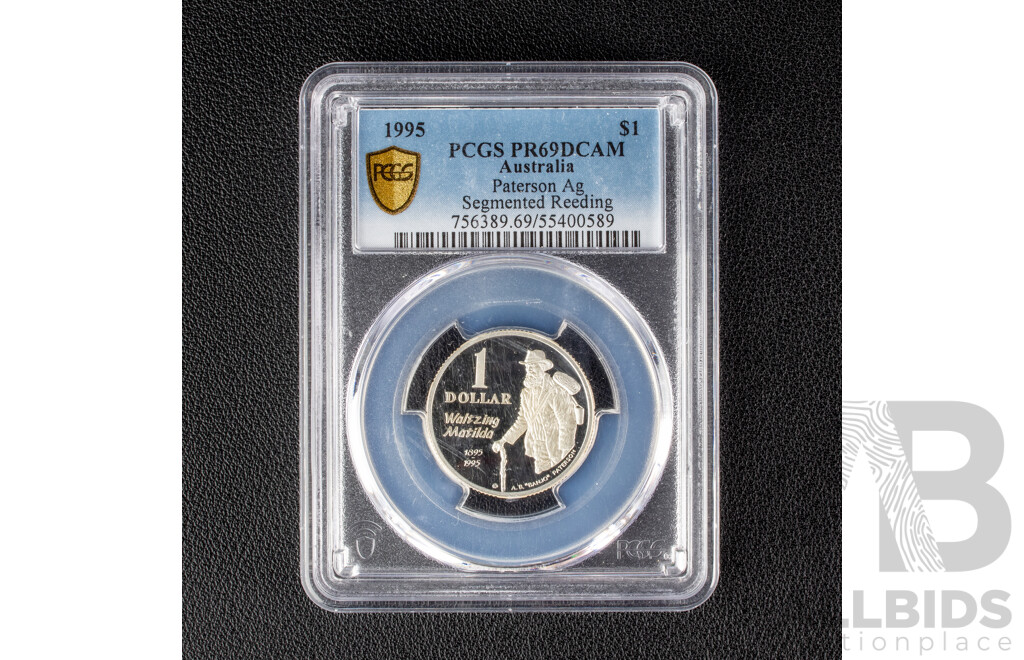 Australian 1995 One Dollar Proof Coin, Waltzing Matilda, PCGS
