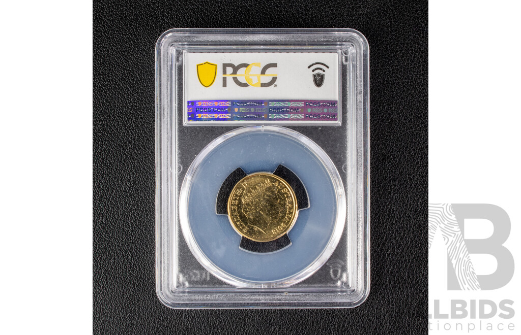 Australian 2018 Two Dollar Coin Armistice Poppy, PCGS grading MS64, Choice Uncirculated