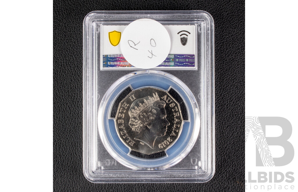 Australian RAM 2019 Twelve Days of Christmas Fifty Cent Coin.PCGS MS 67, GEM. 40.
