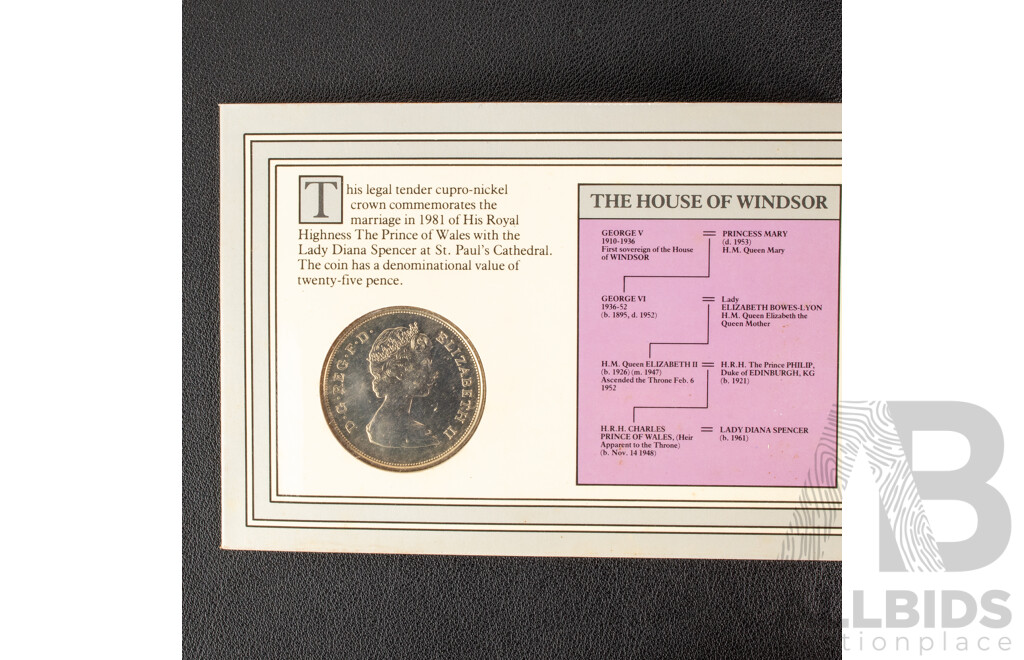 Australian RAM 2012 Fifty cent coin, QE2 Diamond Jubilee and 1981 Royal Wedding UK crown