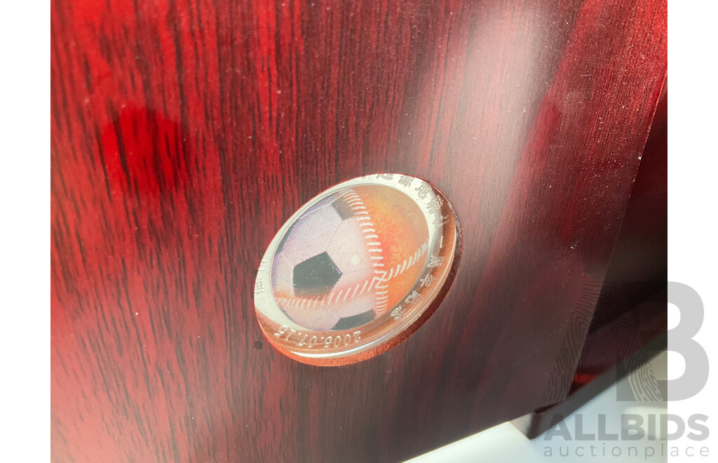China 2006 Silver Linzi Football Museum Opening Coin .999