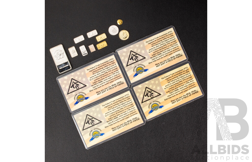 Collection of Mini Gold and Silver Clad Bars