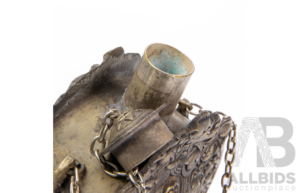 Antique Ornate Russian Powder Flask