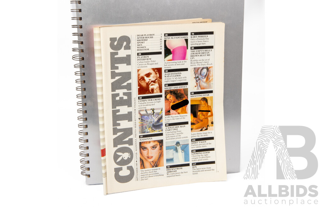 Madonna Sex Book in Original Packaging and Australian Playboy Magazine, September 1985 Featuring Madonna