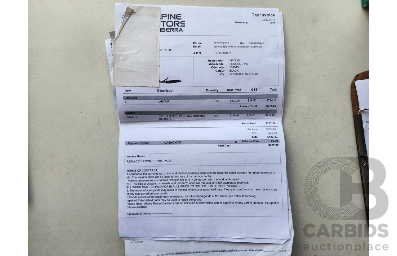 1/2005 Peugeot 607 4d Sedan Black 2.9L