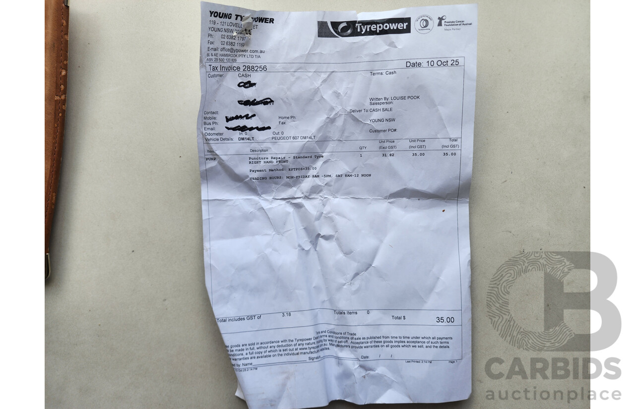 1/2005 Peugeot 607 4d Sedan Black 2.9L