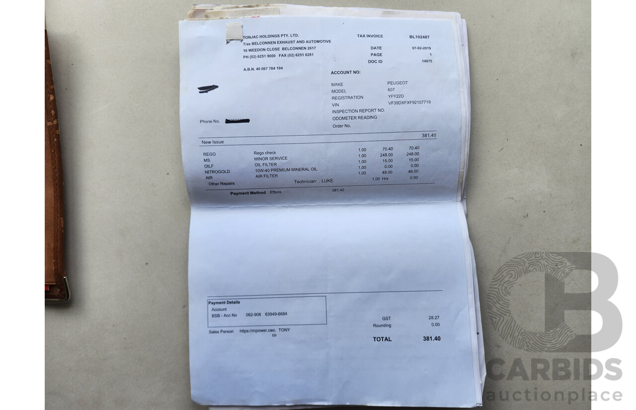 1/2005 Peugeot 607 4d Sedan Black 2.9L