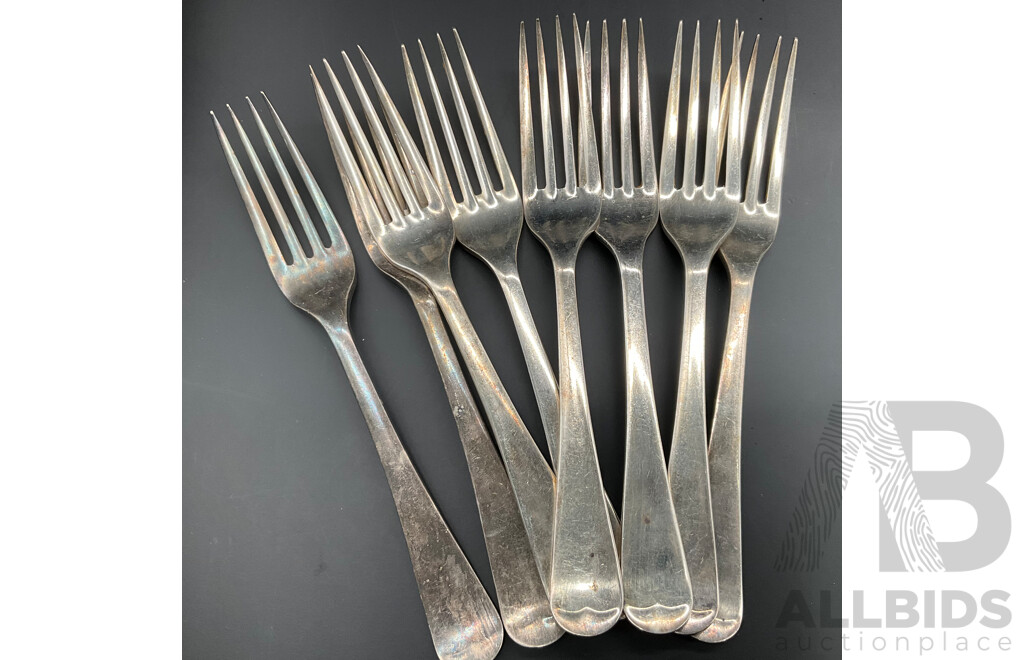 Vintage Collection - Ranleigh Stainless Serving Tray & Grosvenor Stainless Knives & Grosvenor Plate E.P.N.S A1 Forks and Spoons