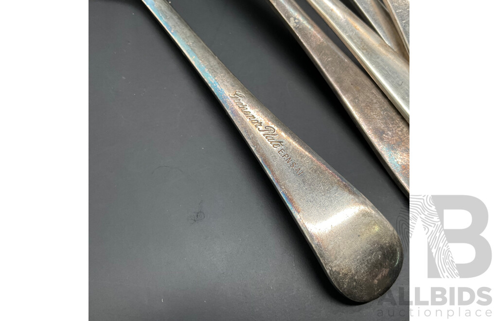 Vintage Collection - Ranleigh Stainless Serving Tray & Grosvenor Stainless Knives & Grosvenor Plate E.P.N.S A1 Forks and Spoons