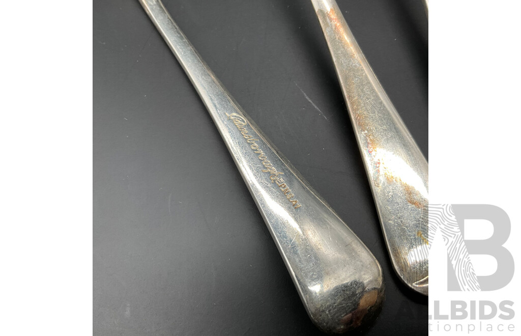 Vintage Firth Brearley Stainless Bone Handle Knives and Forks by Dalton Cutlery Co. and Gainsborough Cutlery - 19 Piece