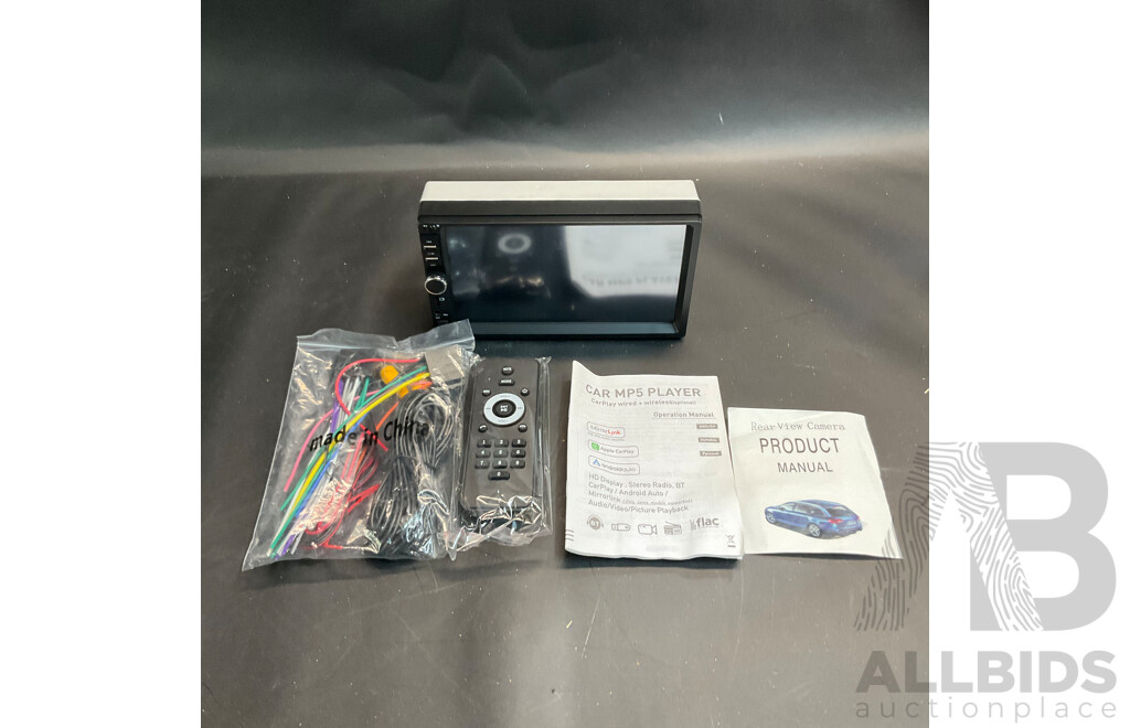 Performer 900Amp Jump Starter, Universal Front Car Seat Cover, Luxury Car Floor Mat (Model Not Specified), Car MP5 Player with Rear View Camera