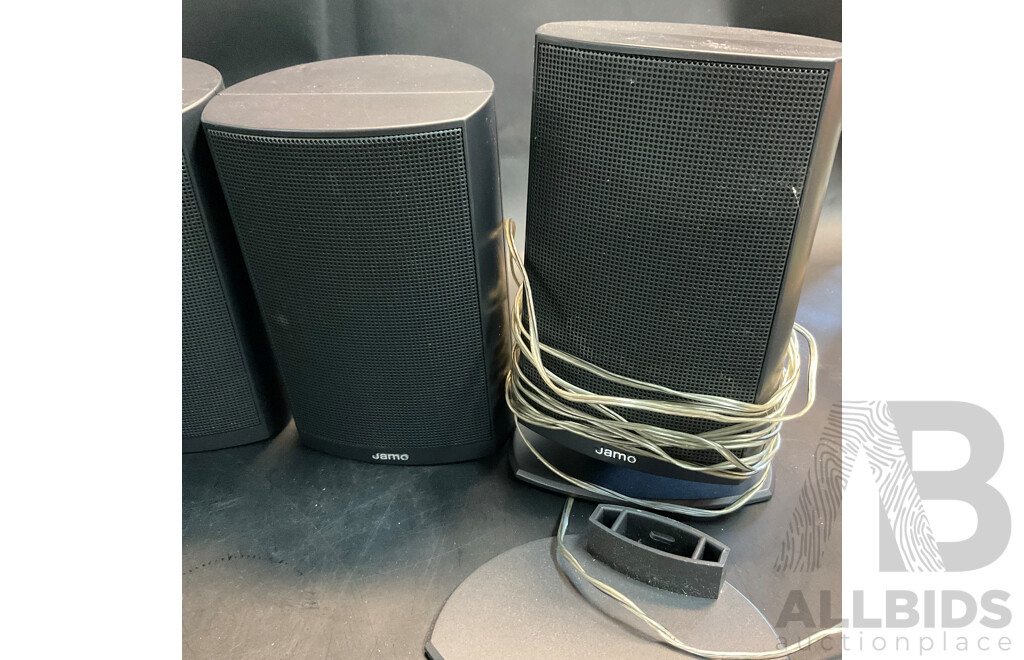 Yamaha HTR-5760 Natural Sound AV Receiver & Jamo a 3Cen Center Speaker with Surround Speakers & Jensen X-7 2 Way 180 Watt Speaker