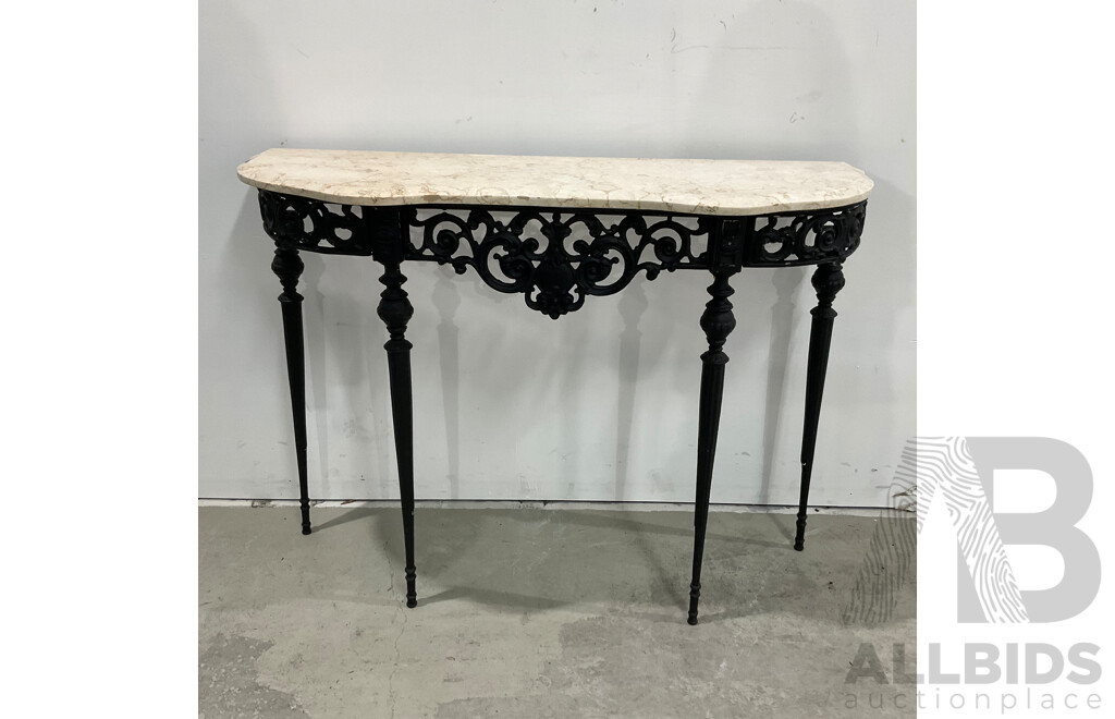 Vintage Elegant Marble Console Hallway Table