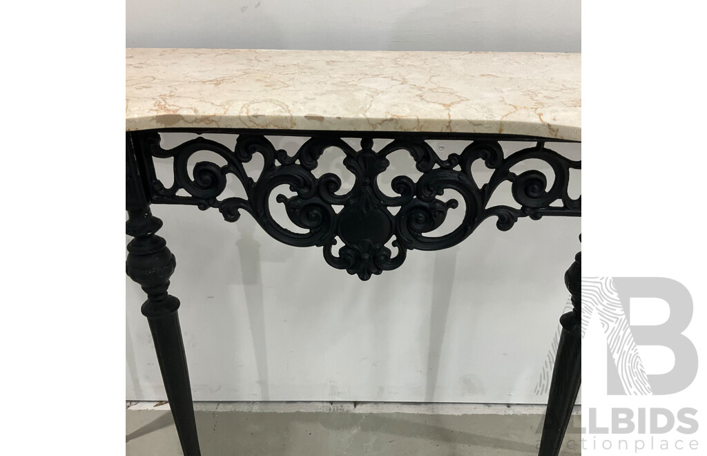 Vintage Elegant Marble Console Hallway Table